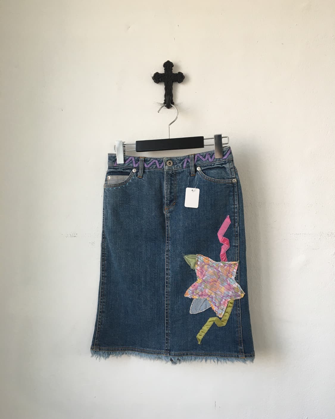Patch point denim skirt 상품이미지2