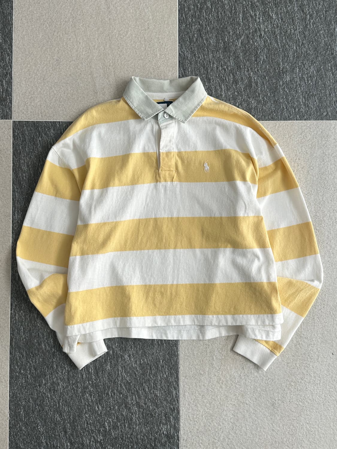 폴로 랄프로렌 스트라이프 크롭 럭비 티셔츠  상품이미지1