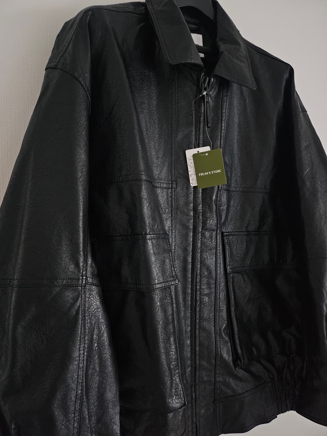 프릭스스토어 페이크레더 자켓 상품이미지5