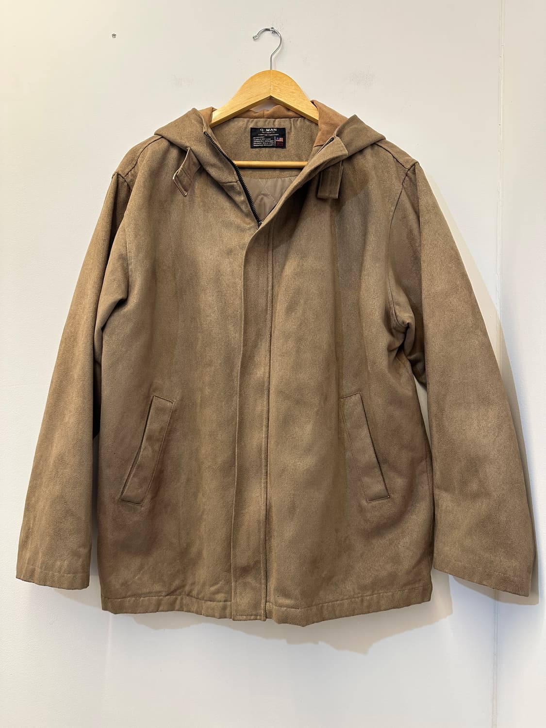 g-man authentic 스웨이드 후드 점퍼 자켓 상품이미지1