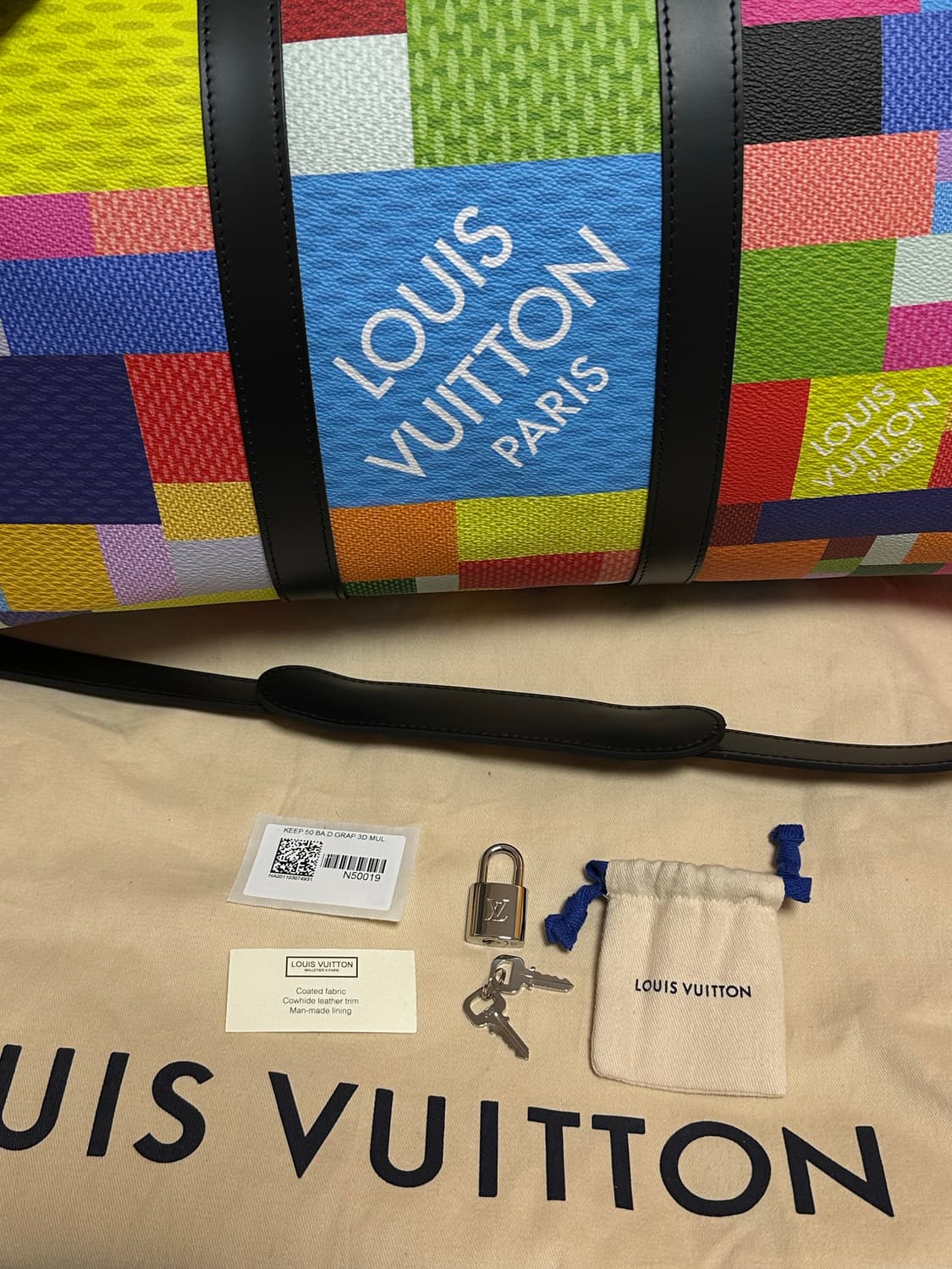 루이비통 반둘리에 멀티컬러 다미에 키폴 50 새상품 상품이미지3