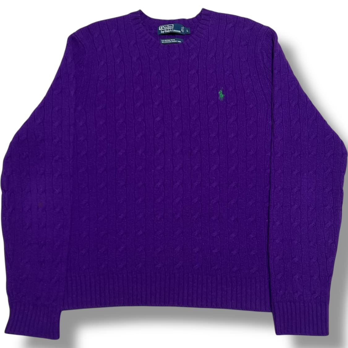 Polo Ralph Lauren 메리노울 케이블 퍼플 니트 상품이미지1