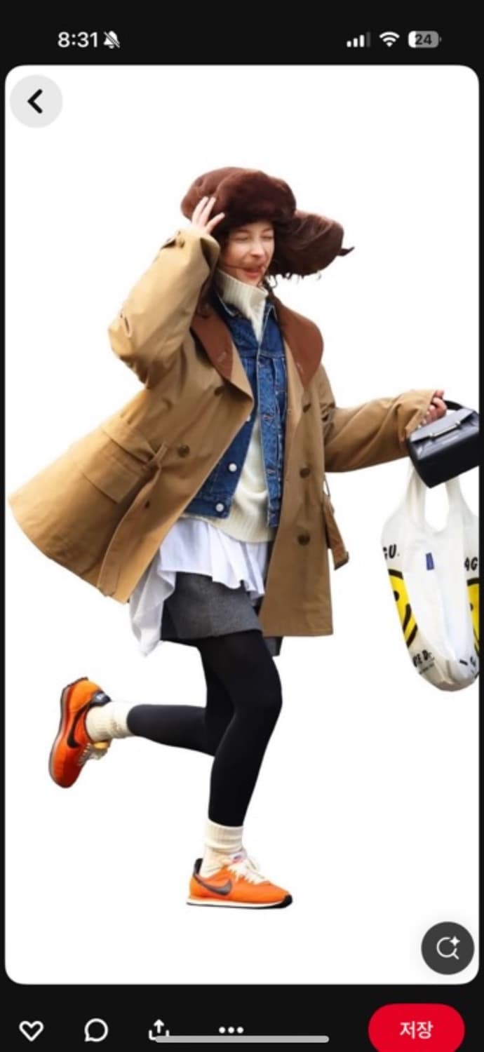 나이키 와플트레이너 스타피쉬 오렌지 230mm 상품이미지1