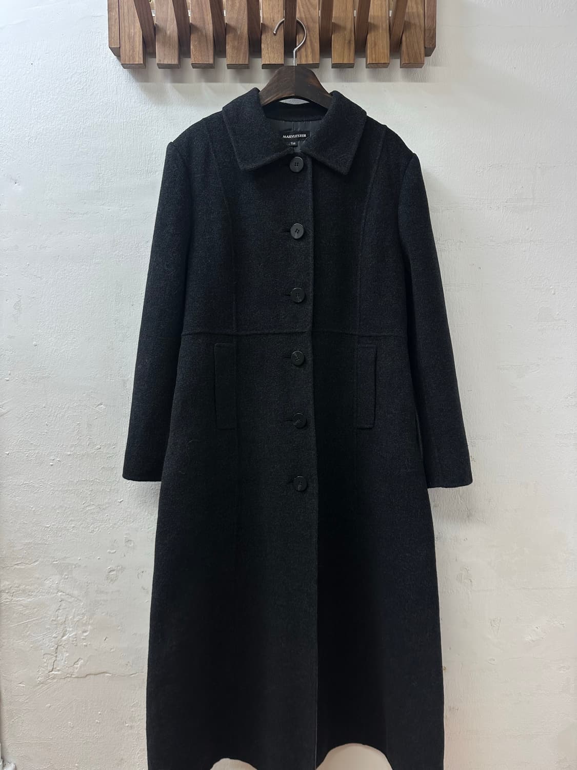 일본빈티지 울 앙고라 캐시미어 혼방 A라인 코트 상품이미지1