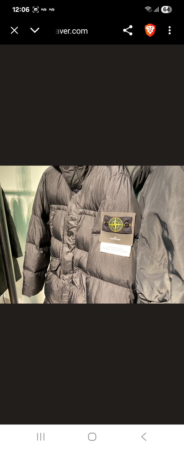 20fw 스톤아일랜드 크링클립스패딩xl 블랙 상품이미지2