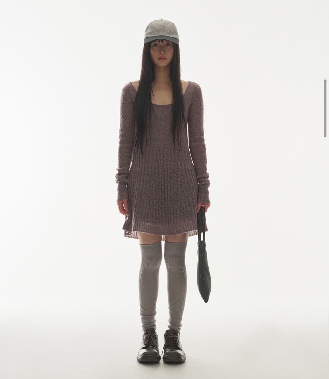 코이세이오 소프트 벨 니트 퍼플 그레이  상품이미지2