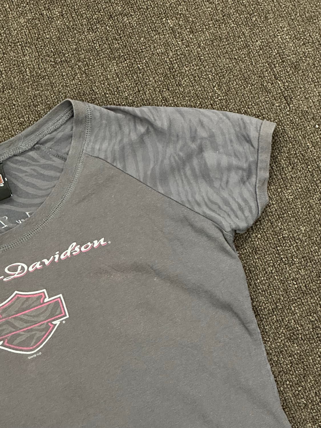 OS)할리데이비슨 빈티지 여성 슬림 반팔 상품이미지5