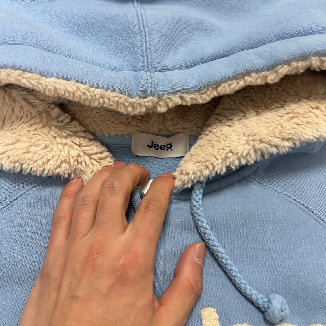Jeep sky blue zip-up hoodie 상품이미지6