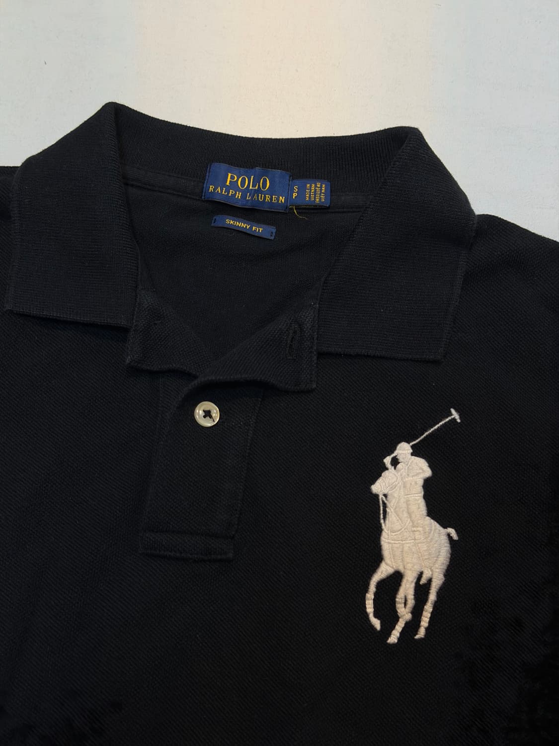 폴로 랄프로렌 빅포니 스키니핏 딱붙 카라티 블랙 상품이미지2