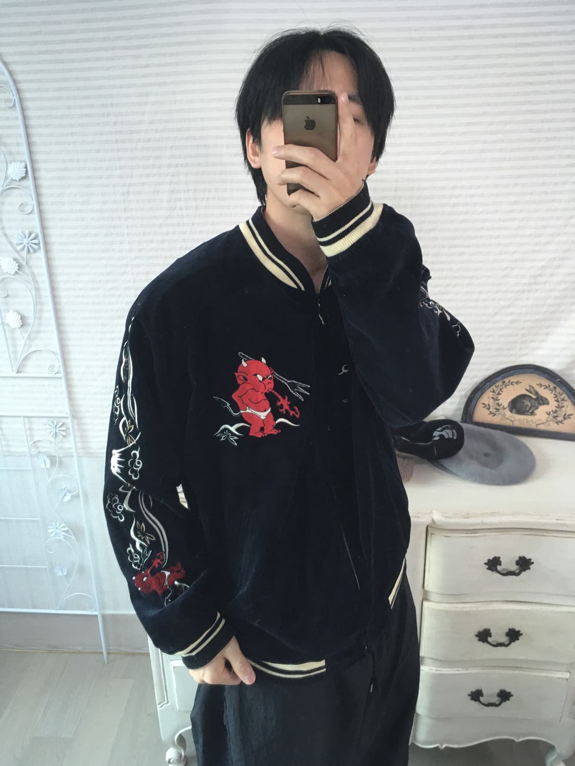 빈티지 양면 데빌 스카쟌 y2k 스트릿 갸루 펑키 일본빈티지712 상품이미지1