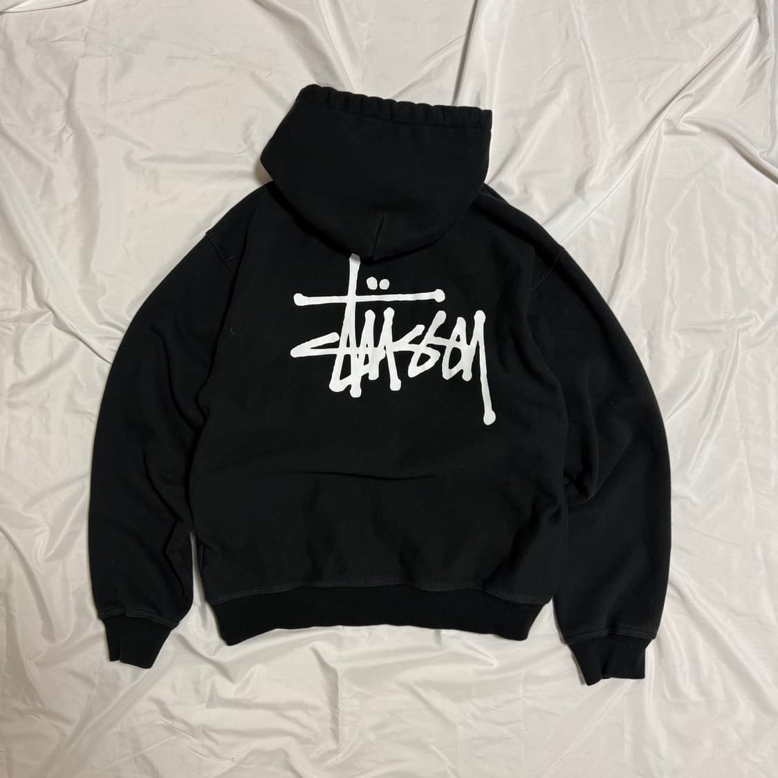 [M] 스투시 블랙 기모 후드티 상품이미지3