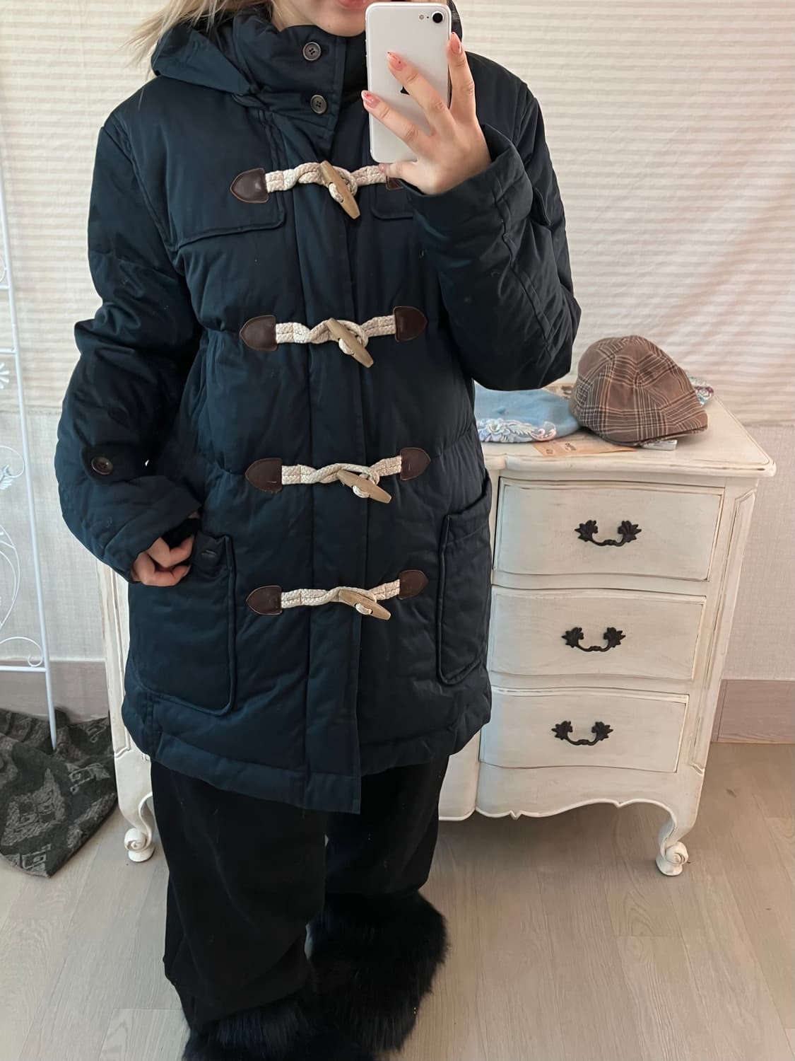 jpn vintage 라코스테 네이비 더플 롱패딩  상품이미지3