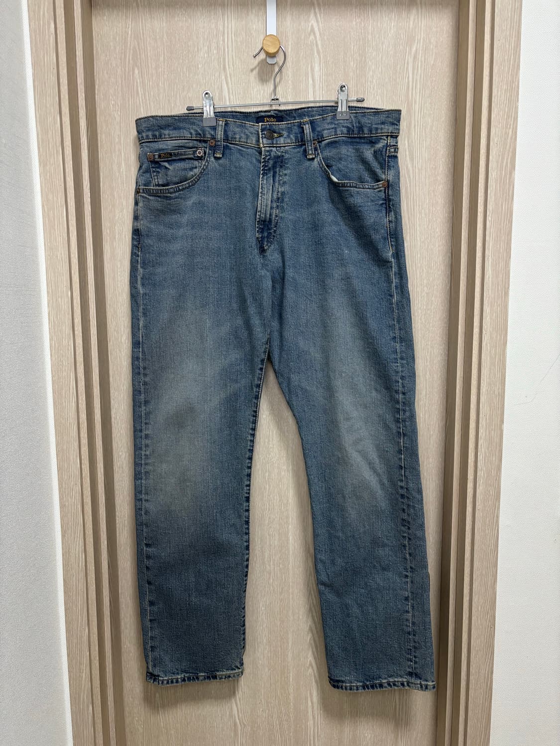 폴로 QR코드 햄튼 스트레이트핏 데님팬츠34" 상품이미지2