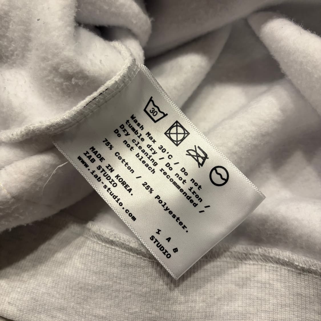 [L] 아이앱스튜디오 IAB STUDIO 후드티 라이트그레이 C946 상품이미지7