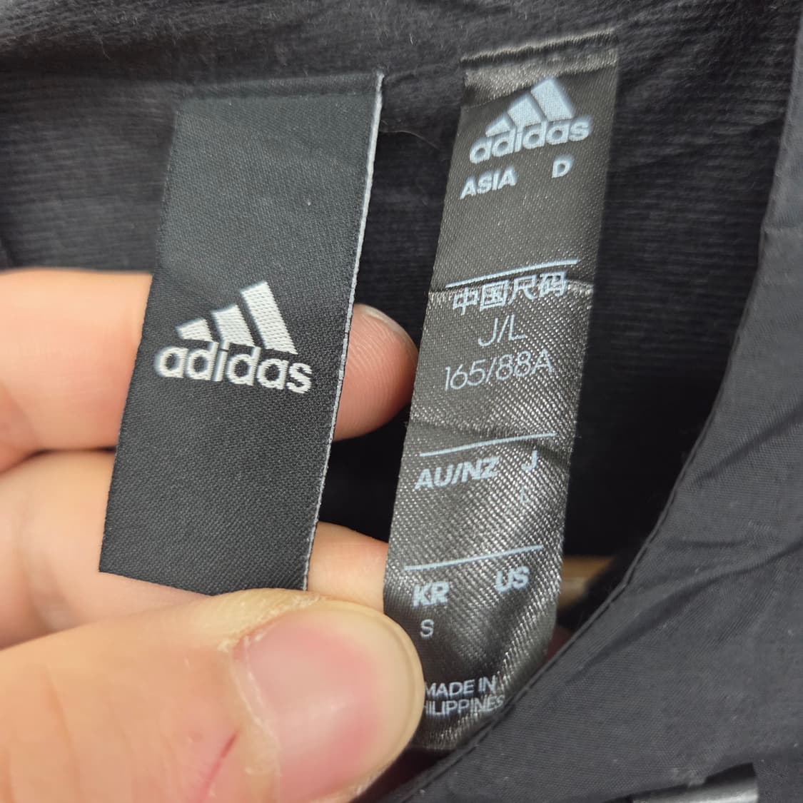 아디다스 삼선 후드 바람막이 블랙 남s 상품이미지6