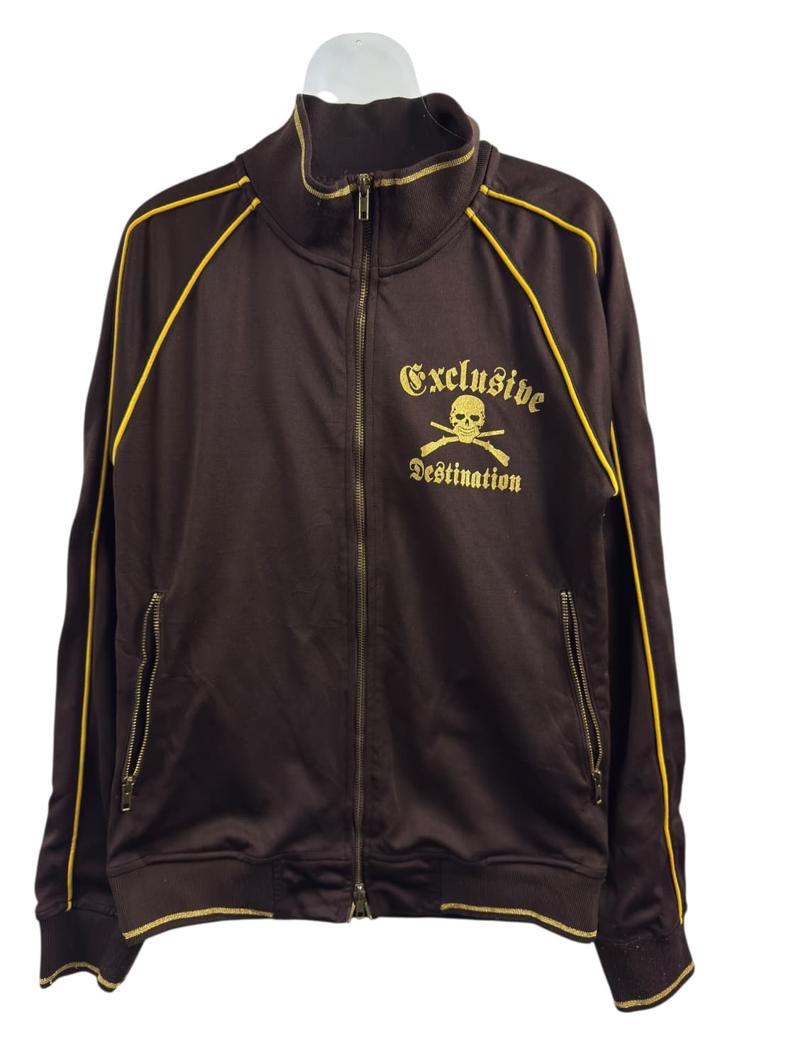 JPN 펑크 Y2K 브라운 스컬 프린팅져지1547 상품이미지2