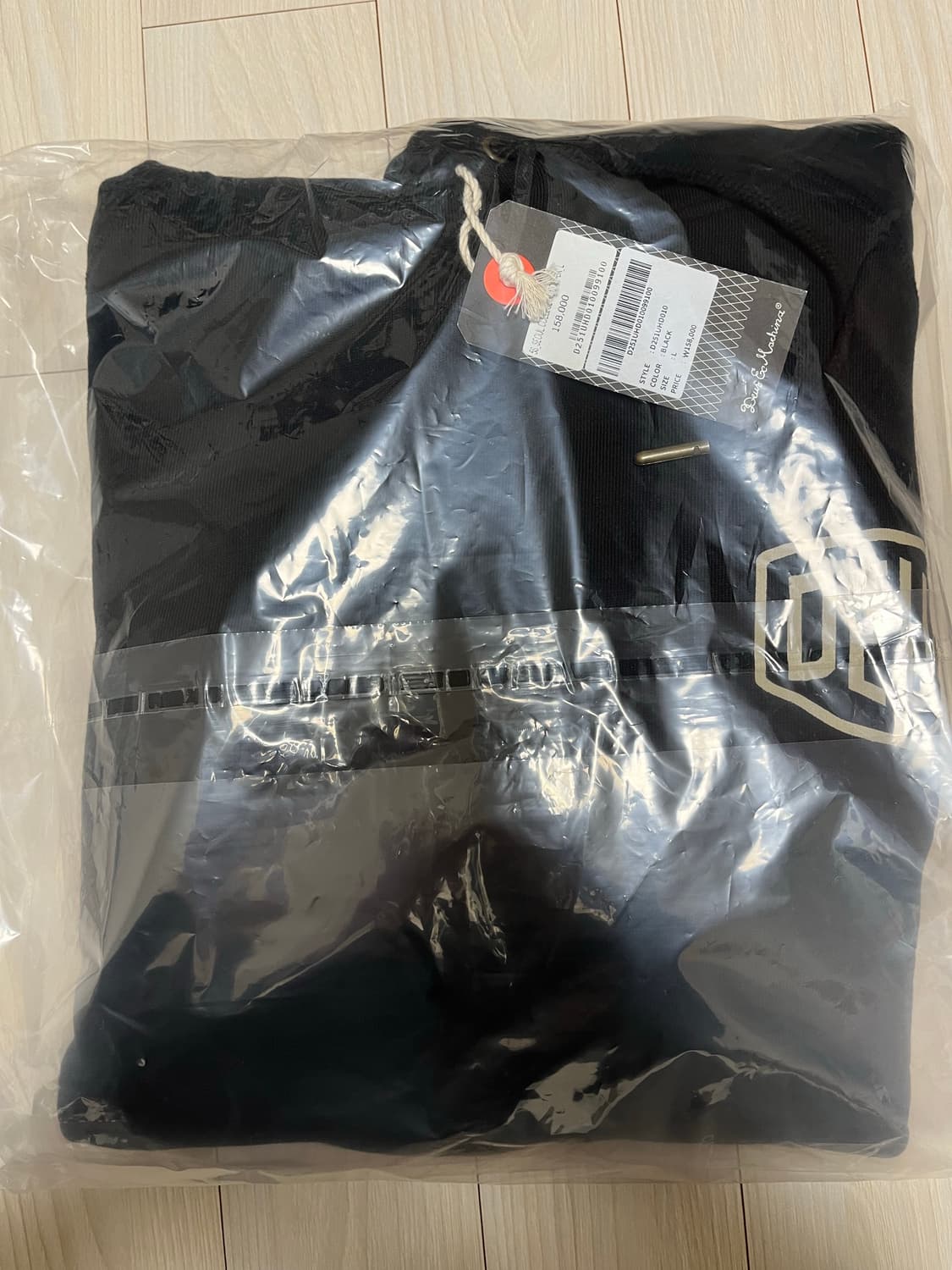 [L] 데우스 엑스 마키나 서울 컬리지 후드 블랙 새상품 상품이미지3