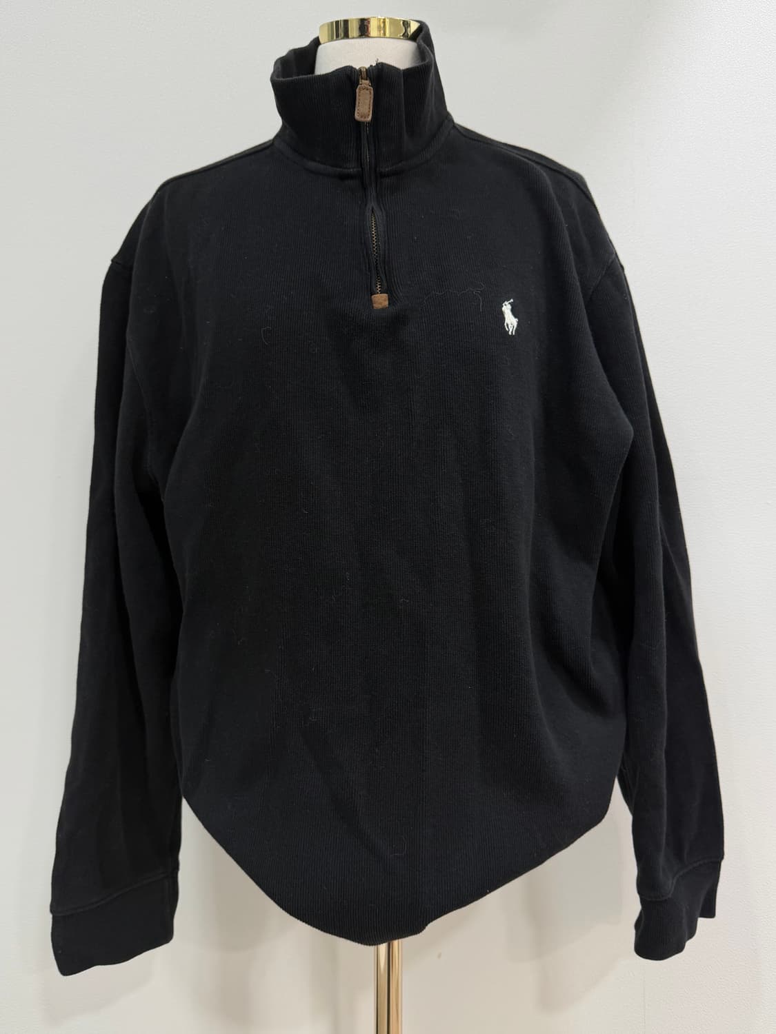 폴로 랄프로렌 하프집업 맨투맨 블랙 XL 상품이미지2