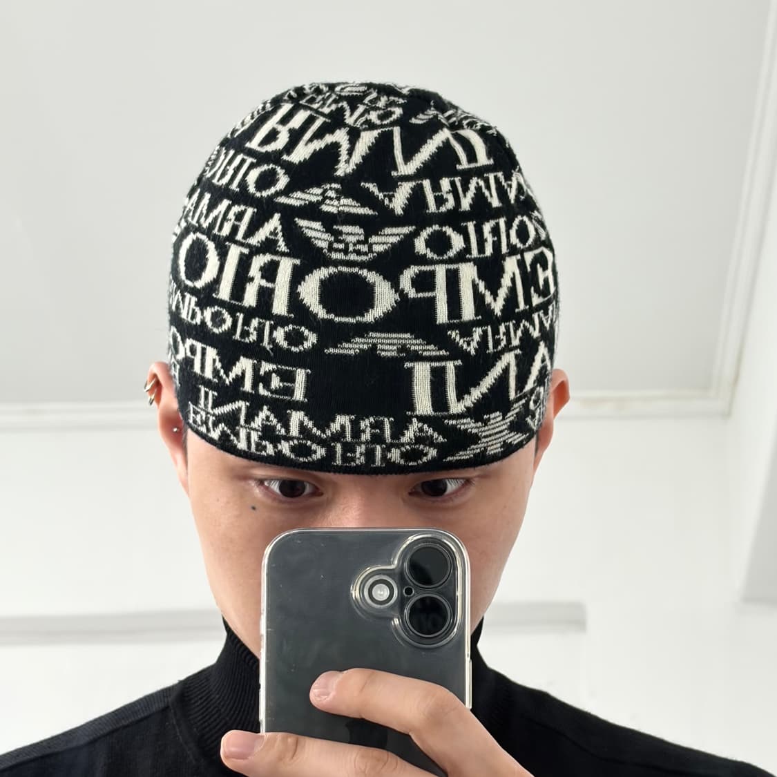 엠포리오 아르마니 멀티로고 비니 상품이미지2