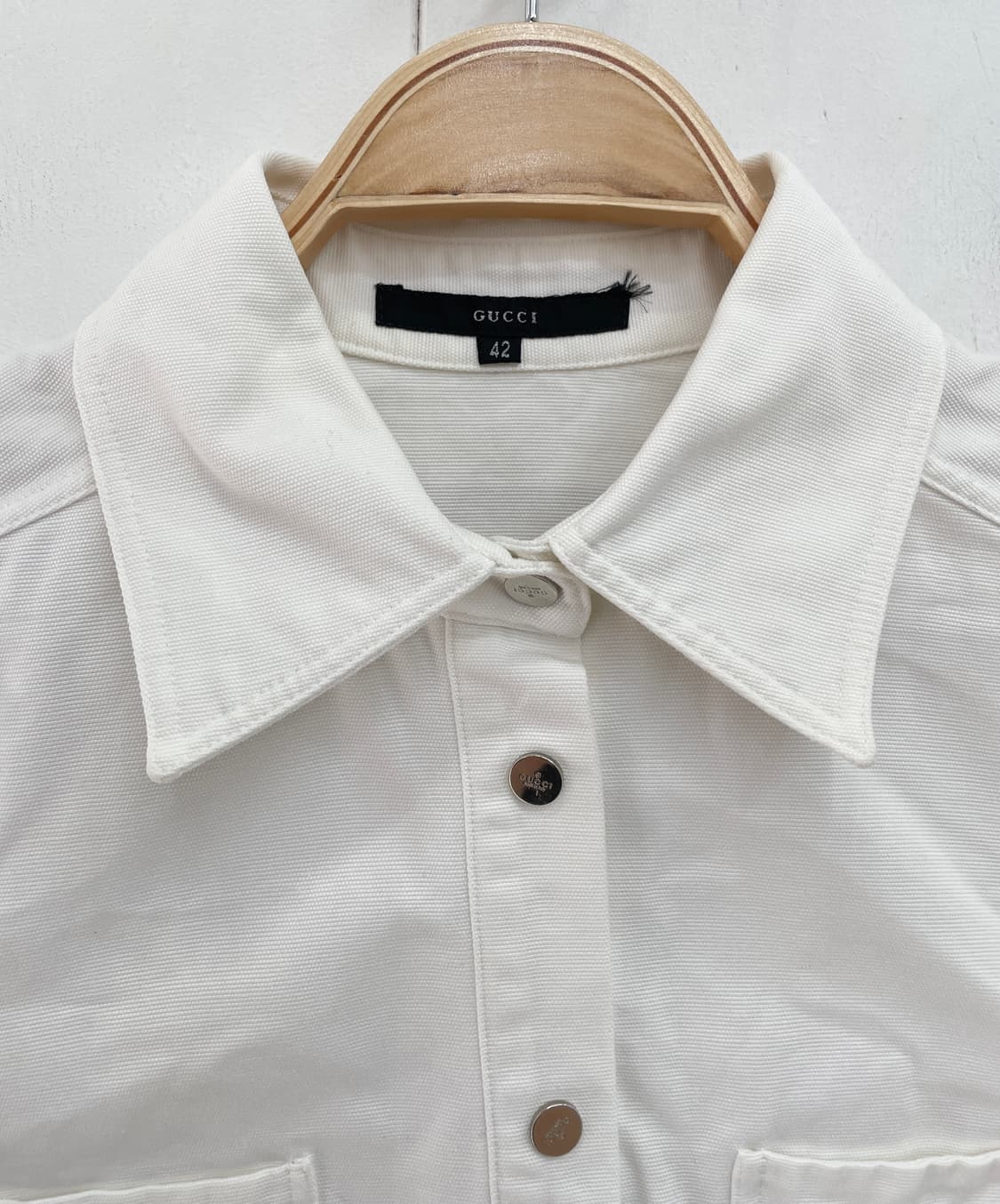 구찌(GUCCI) 로고 각인 버튼 코튼 스판 자켓 상품이미지6