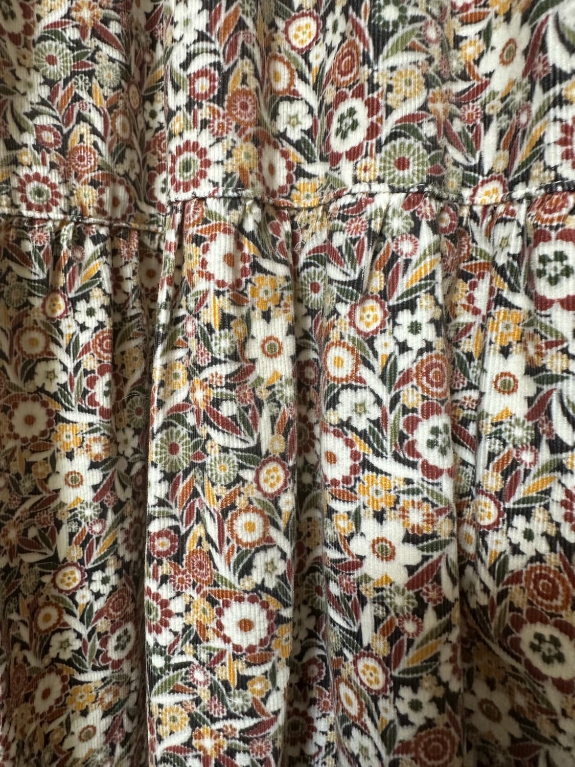 Thursday Island 플라워 벨벳코듀로이롱 원피스 상품이미지4