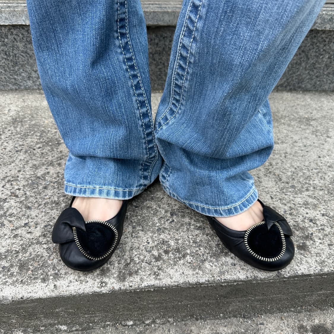 00s 풀박스 씨 바이 끌로에 지퍼 리본 플랫 슈즈 상품이미지8