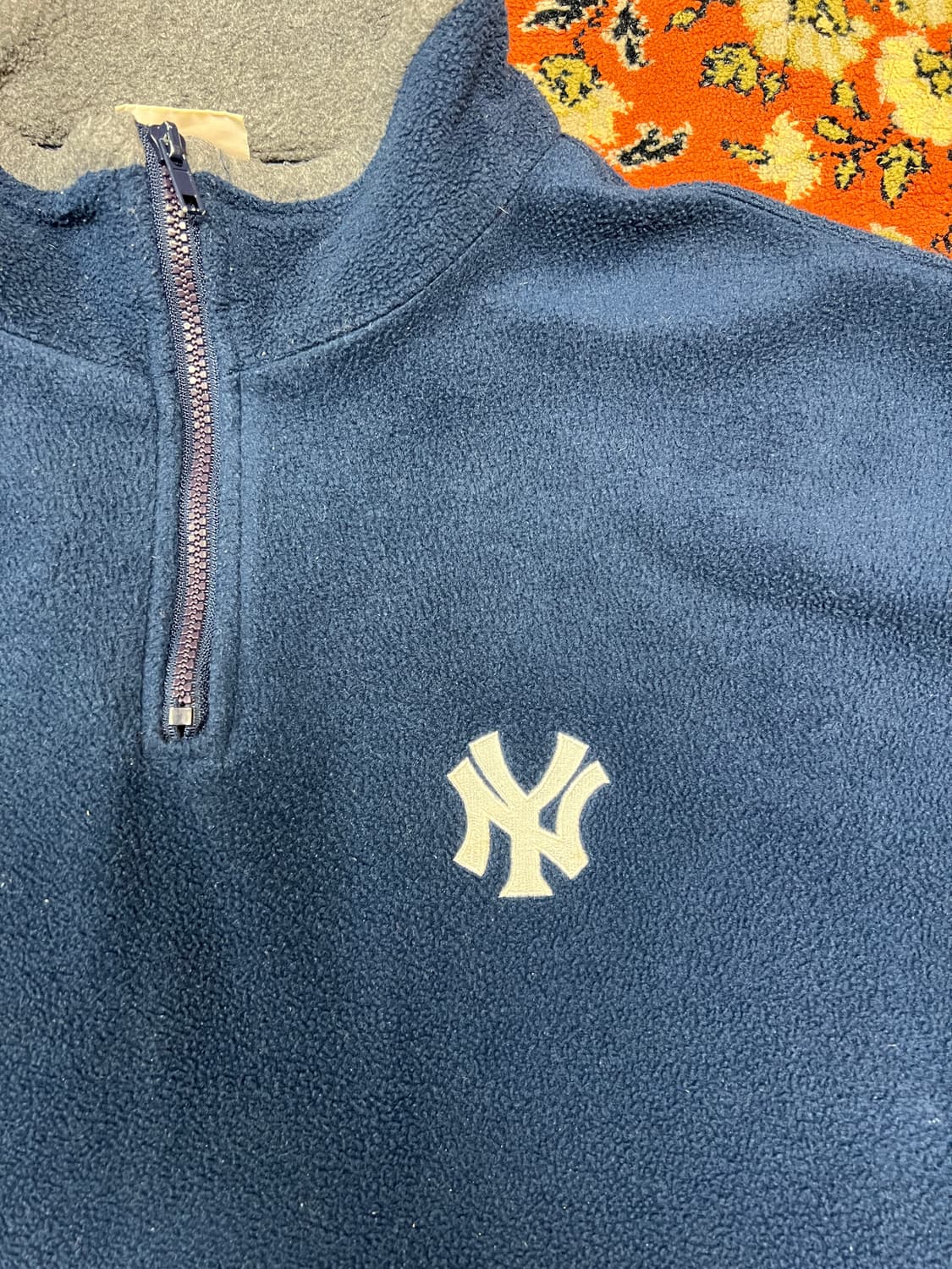 [XL] 마제스틱 NY 양키즈 네이비 아노락 후리스 상품이미지3