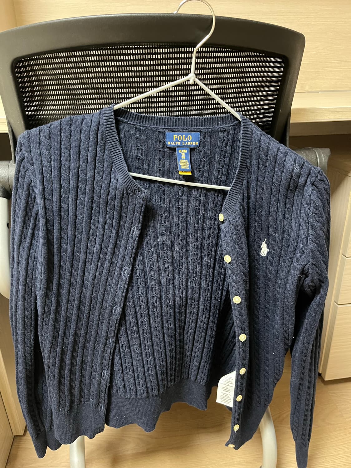 폴로랄프로렌 걸즈 네이비 가디건 (xl) 상품이미지5