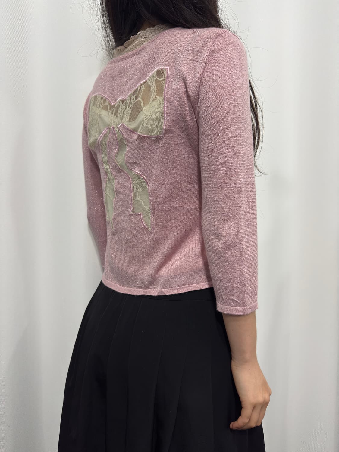 ribbon glitter cardigan 상품이미지4