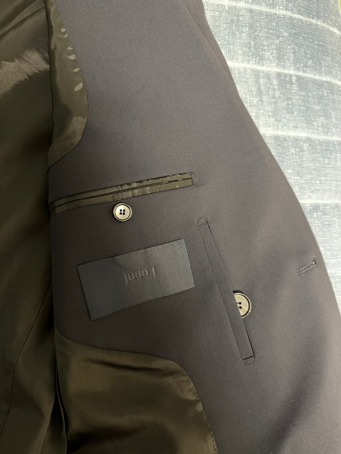 준지 레더 디테일 코트 상품이미지6