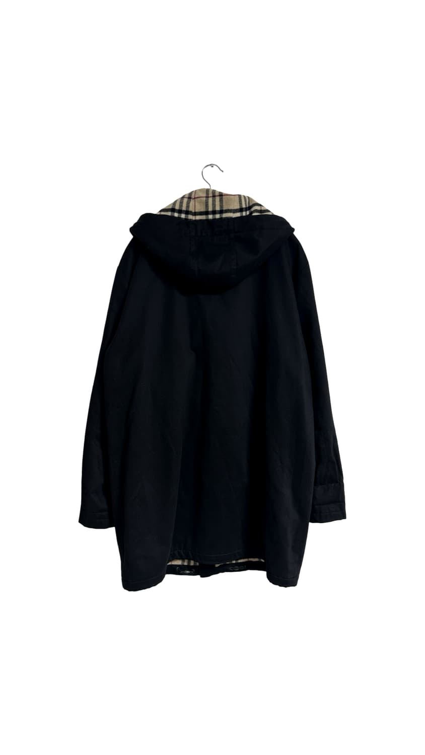 버버리 블랙 후드 맥코트 상품이미지2