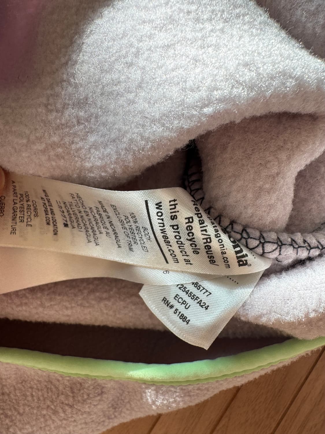 파타고니아 LW 신칠라 스냅티 풀오버 에코퍼플 새제품 상품이미지5