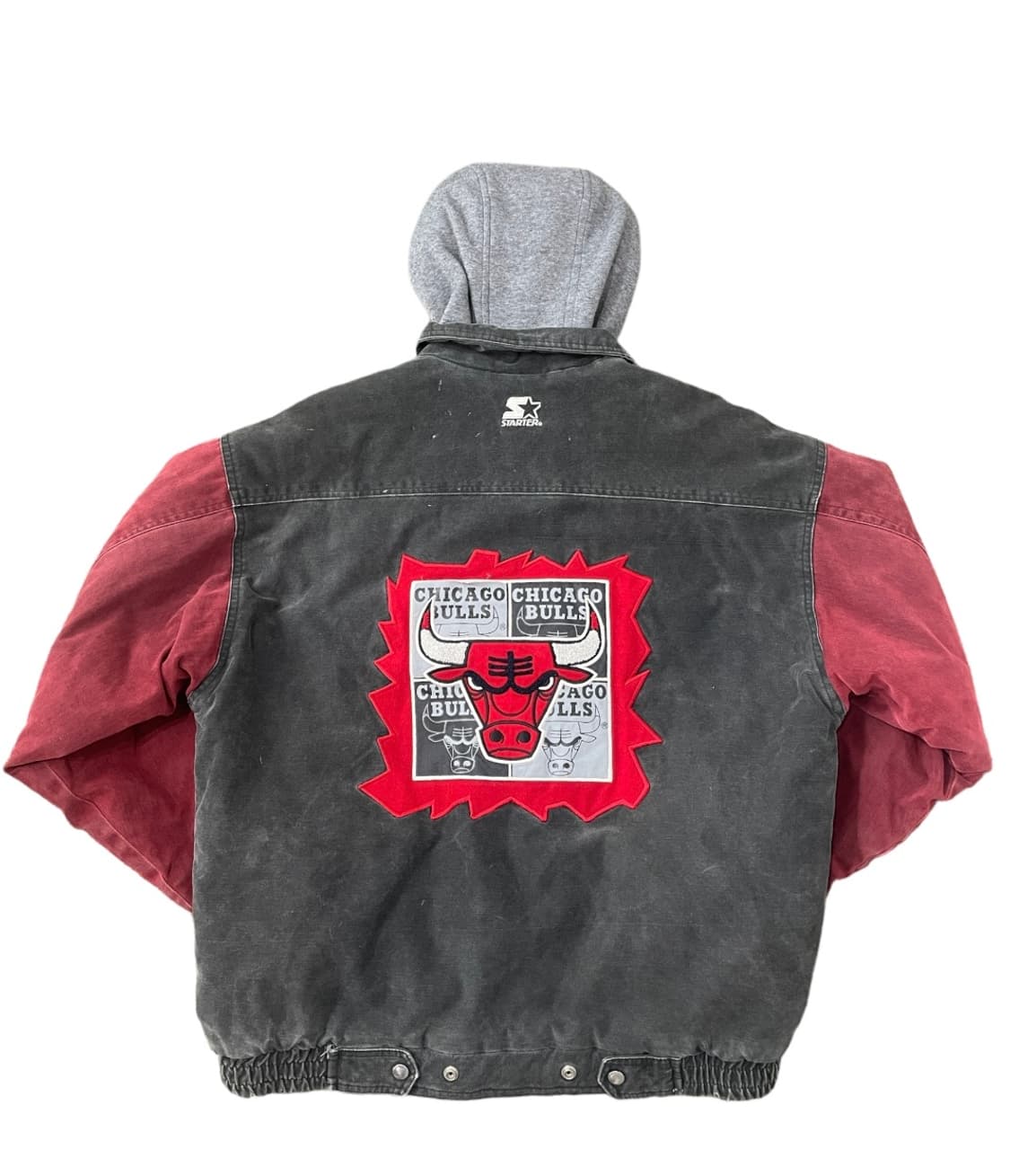 90’s 스타터 시카고불스 후드 바시티 자켓 상품이미지2