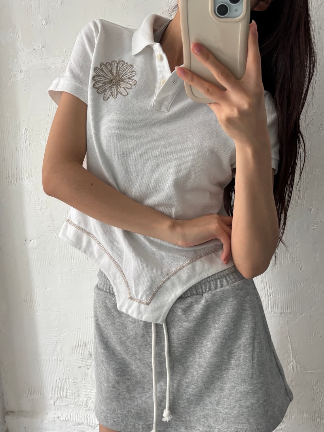 Mardi Mercredi 마르디 메크르디 플라워 자수 바디수트 카라티 상품이미지3