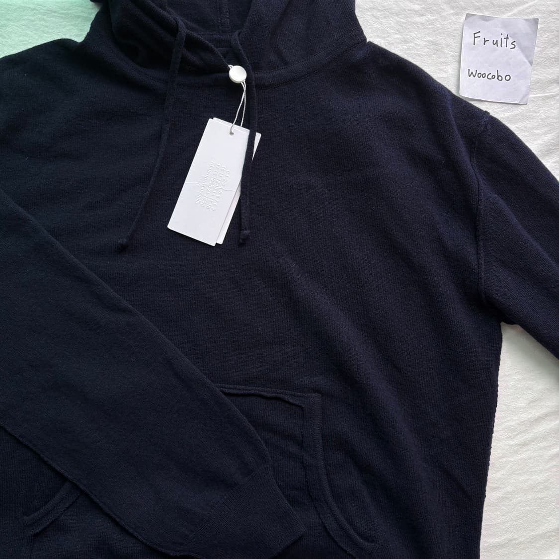 [S] 마르지엘라 캐시미어 후드 니트 네이비 상품이미지2