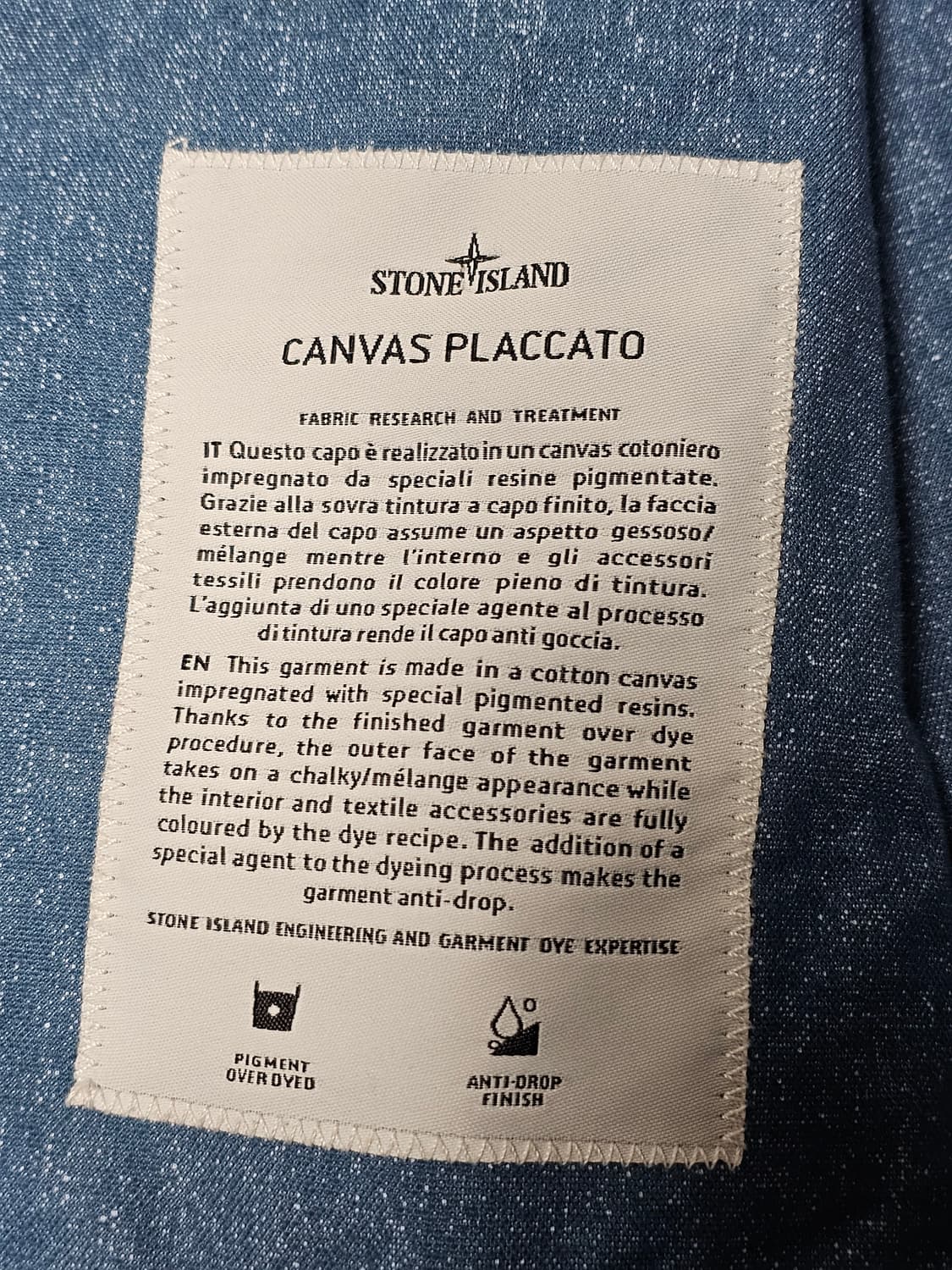 스톤아일랜드 CANVAS PLACCATO 자켓 상품이미지6