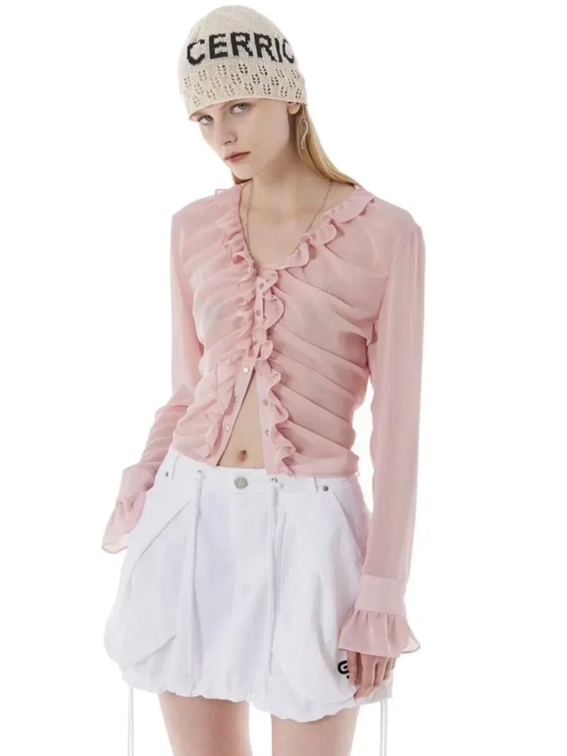 세릭 포켓 스트링 스커트 화이트 상품이미지2