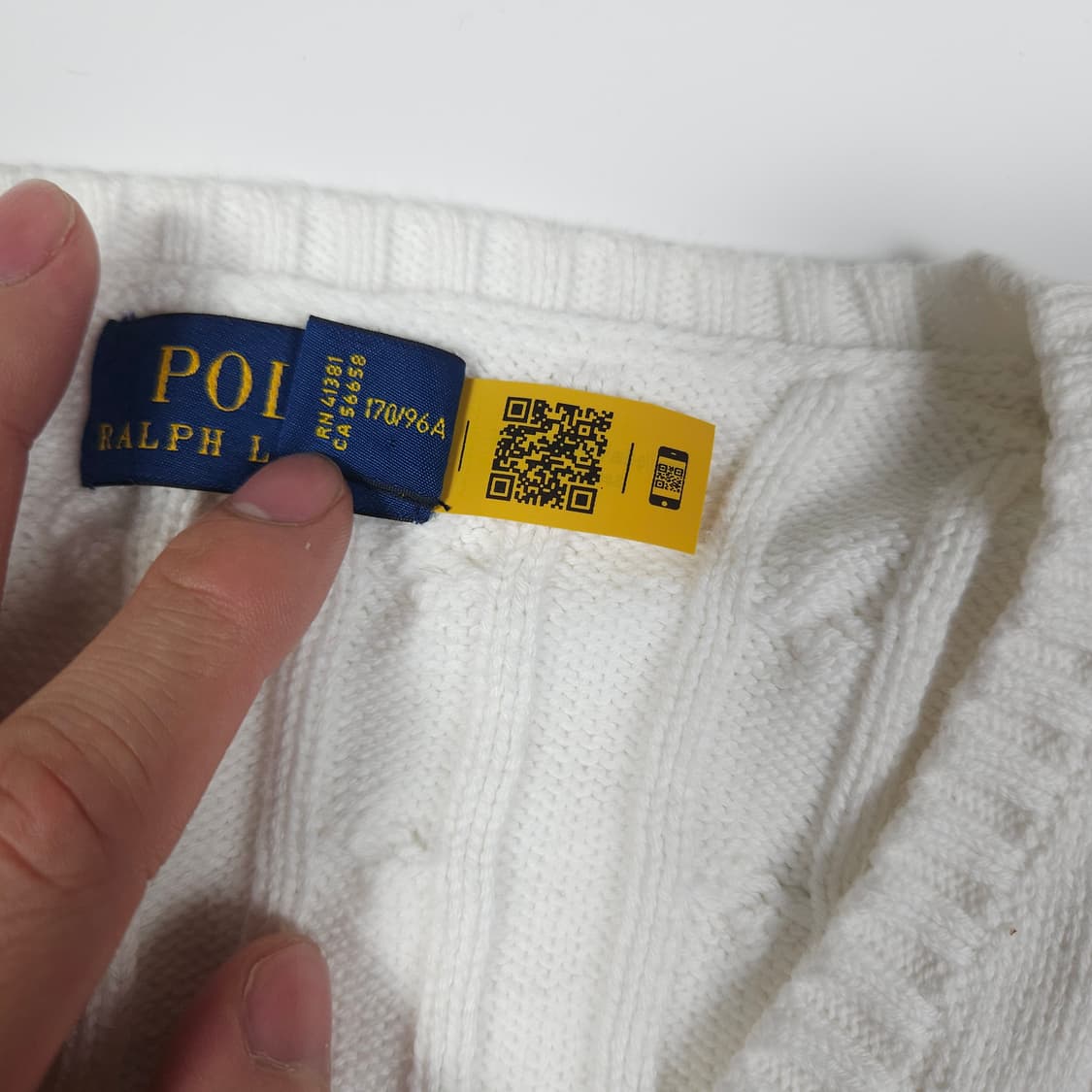 폴로 랄프로렌 화이트 케이블 니트 상품이미지5