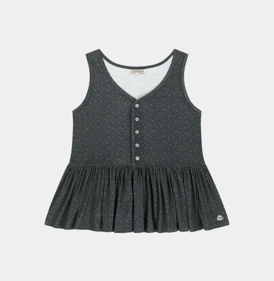 코이세이오 DUDU RUFFLE SLEEVELESS-CHARCOAL 상품이미지3