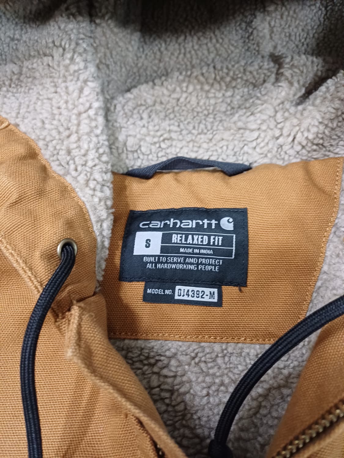 칼하트 셰르파 안감 자켓 릴렉스 핏 S사이즈(95~100) 브라운 상품이미지4