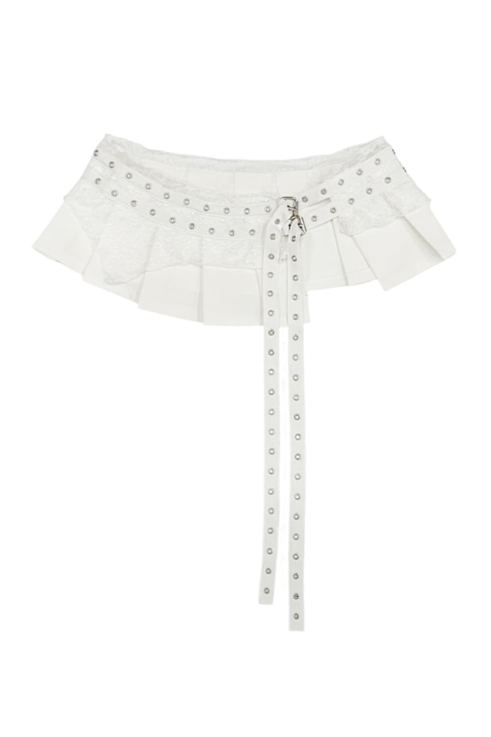 새상품) 드라이로즈 무신사 아일렛 플리츠 벨트 스커트치마 상품이미지2