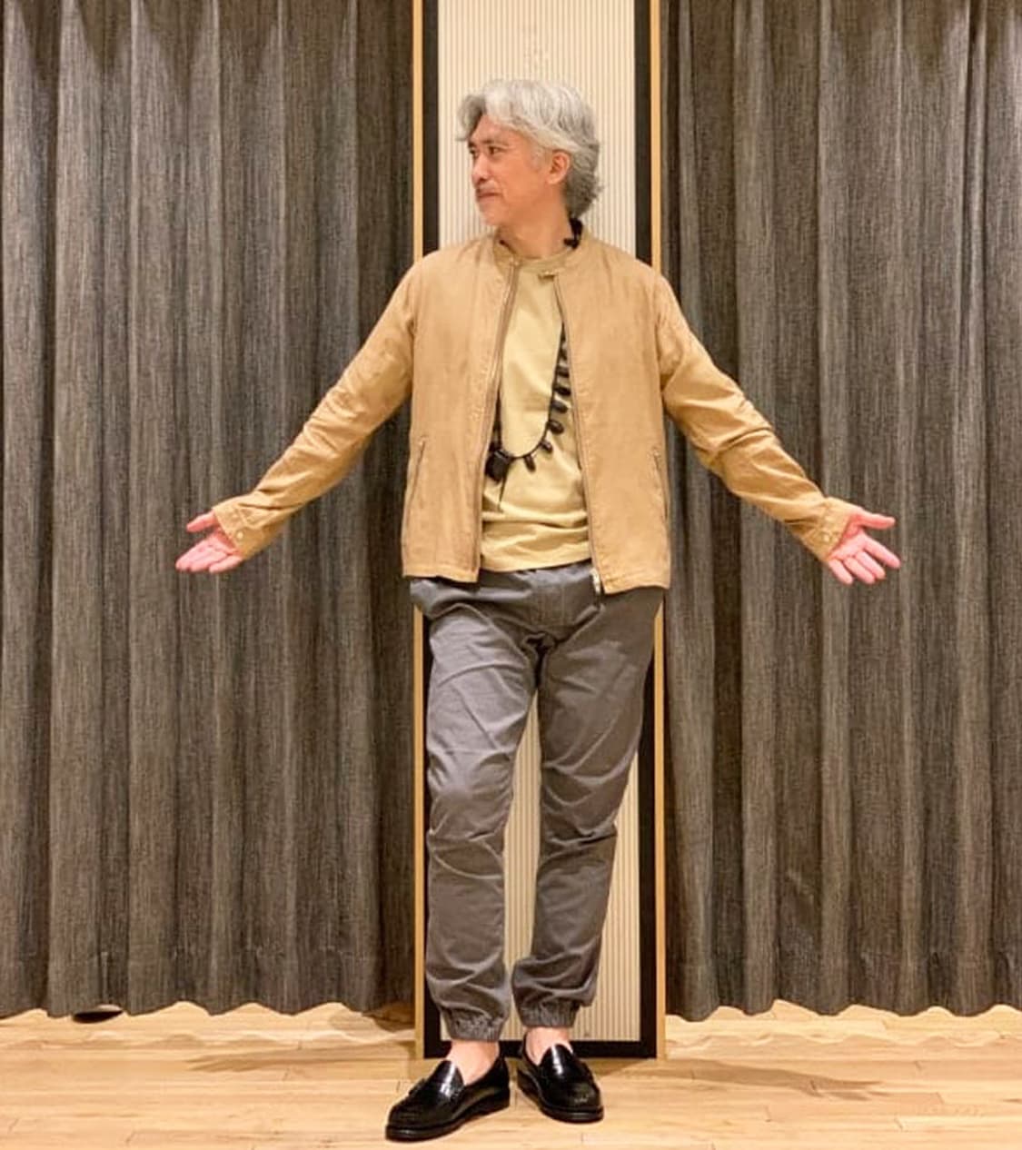 BEAMS - LINEN SINGLE RIDER JACKET 상품이미지3