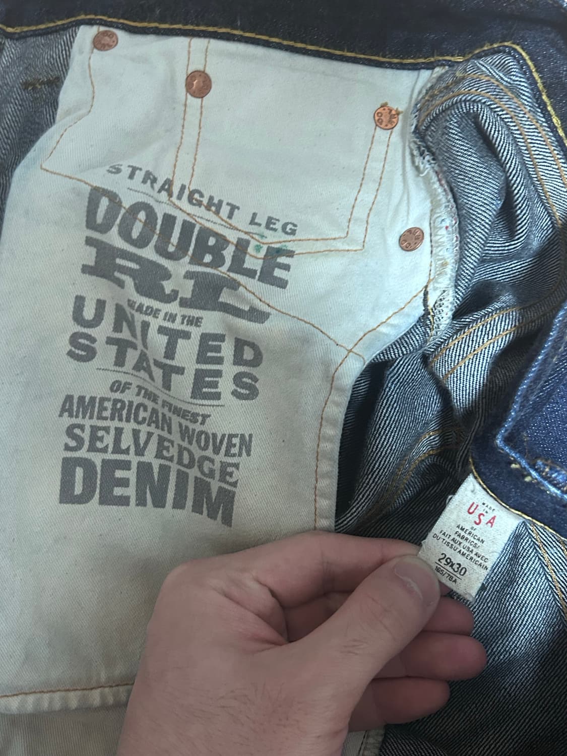RRL 스트레이트 레그 핏 원스 워시 29x30 상품이미지3