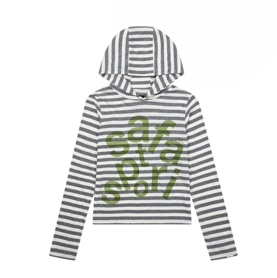 사파리스팟 1/2  스트라이프 보더 후디 롱슬리브 2사이즈 상품이미지1