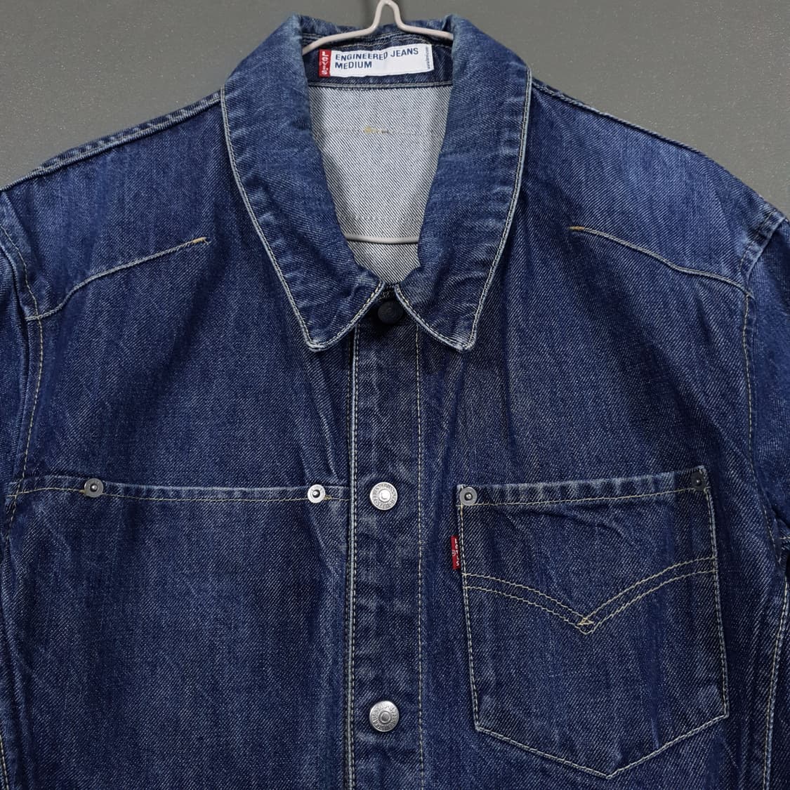 90s 리바이스 LEJ 1세대 엔지니어드 진 데님 트러커 청자켓 M 희귀 상품이미지2