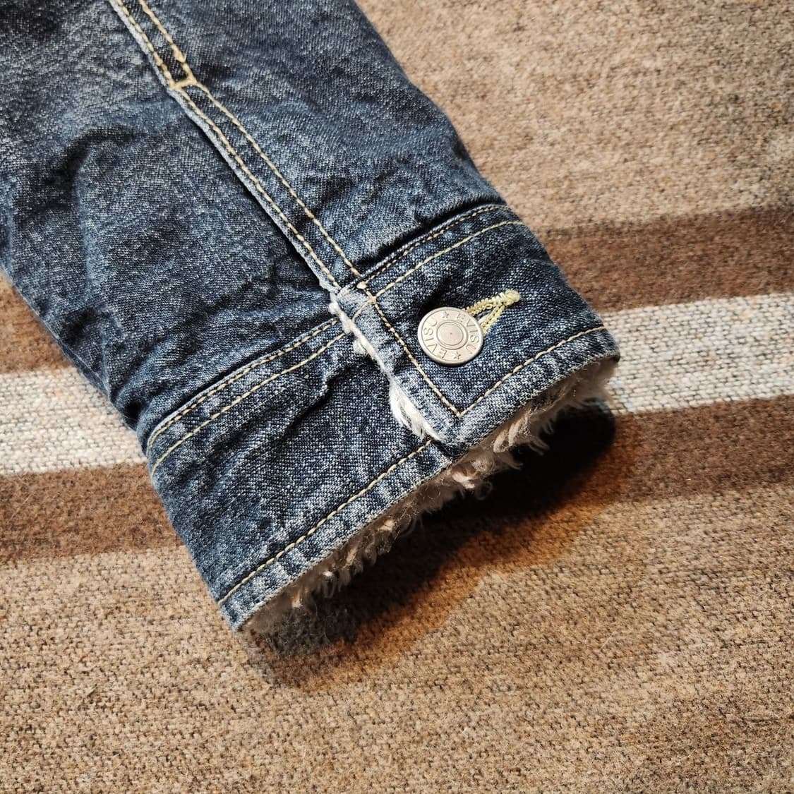 EVISU 에비수 재팬 데님 쉐르파 자켓 M 상품이미지6