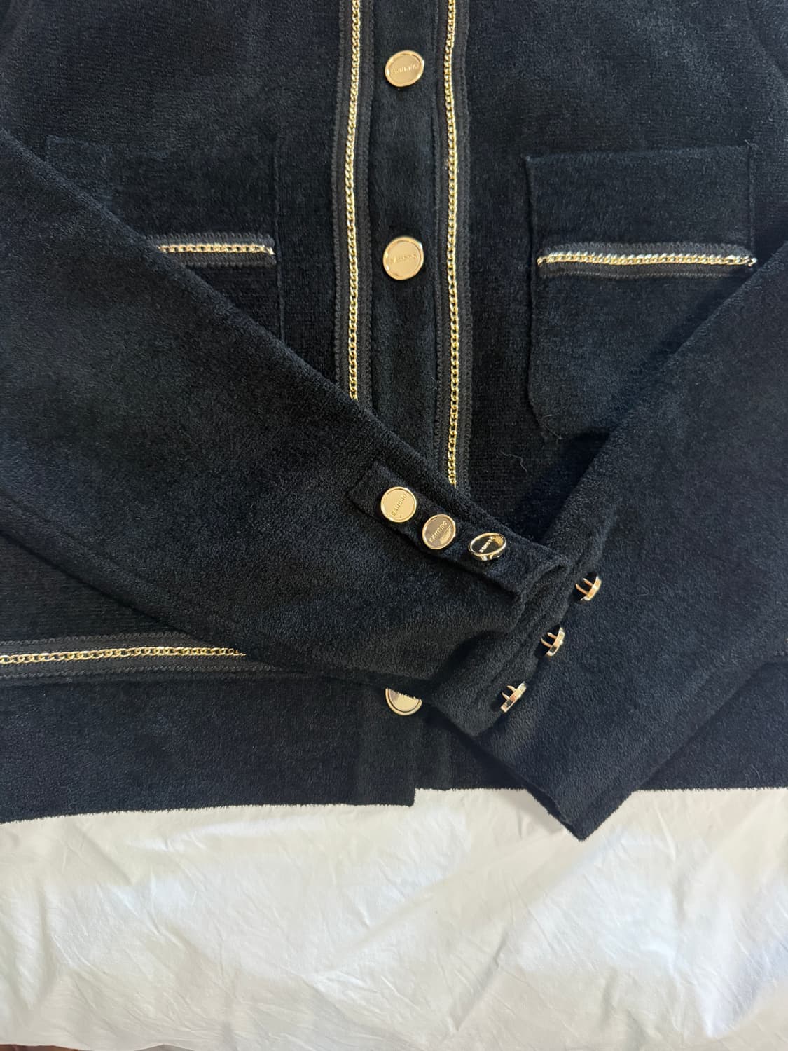 산드로 테리가디건 금장+블랙 상품이미지5