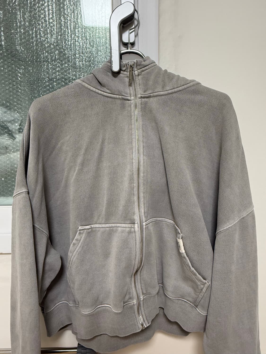 글로니 워시드 박시 집업 그레이 상품이미지4