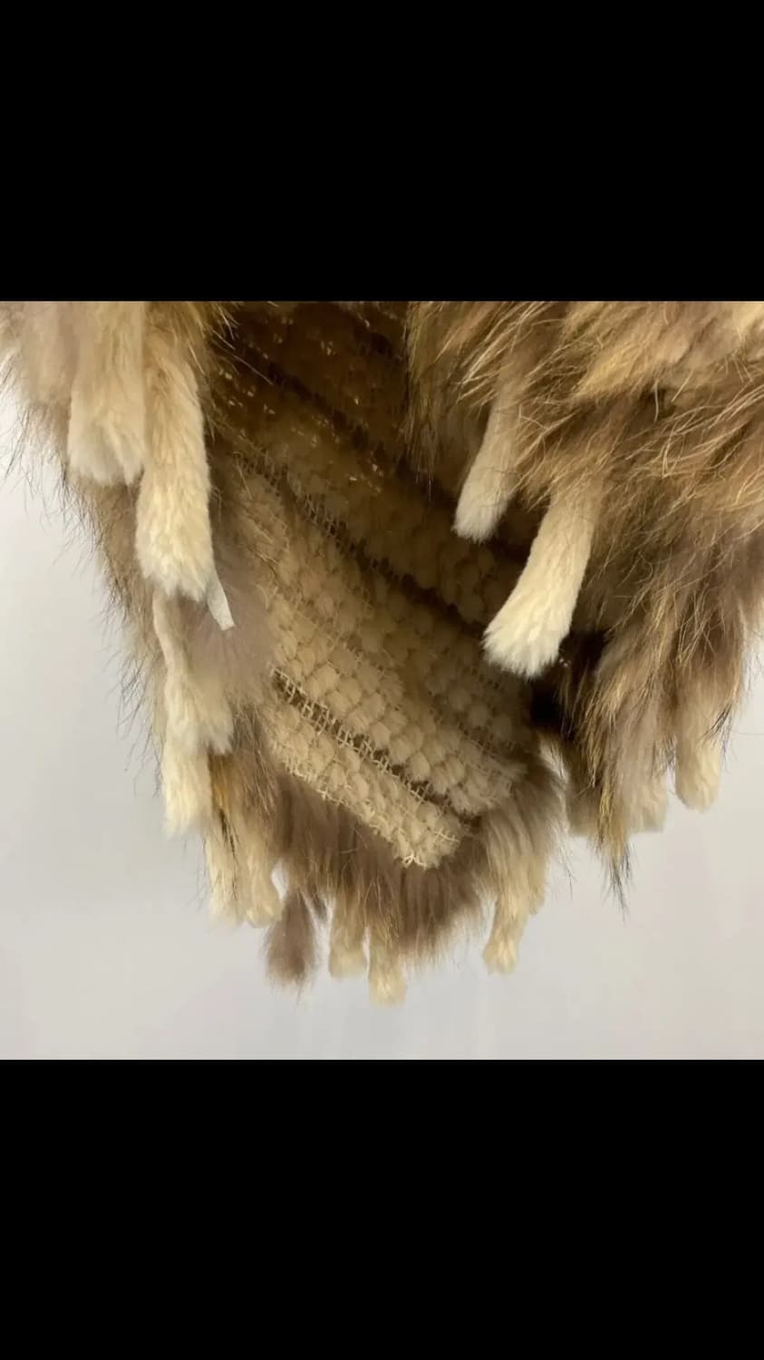 빈티지 ROSE BUD 라쿤 래빗 퍼 케이프 상품이미지5