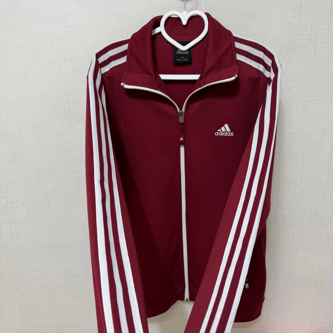 아디다스 버건디 져지 트랙탑 자켓 와인 L 100 대장 희귀 집업 상품이미지7